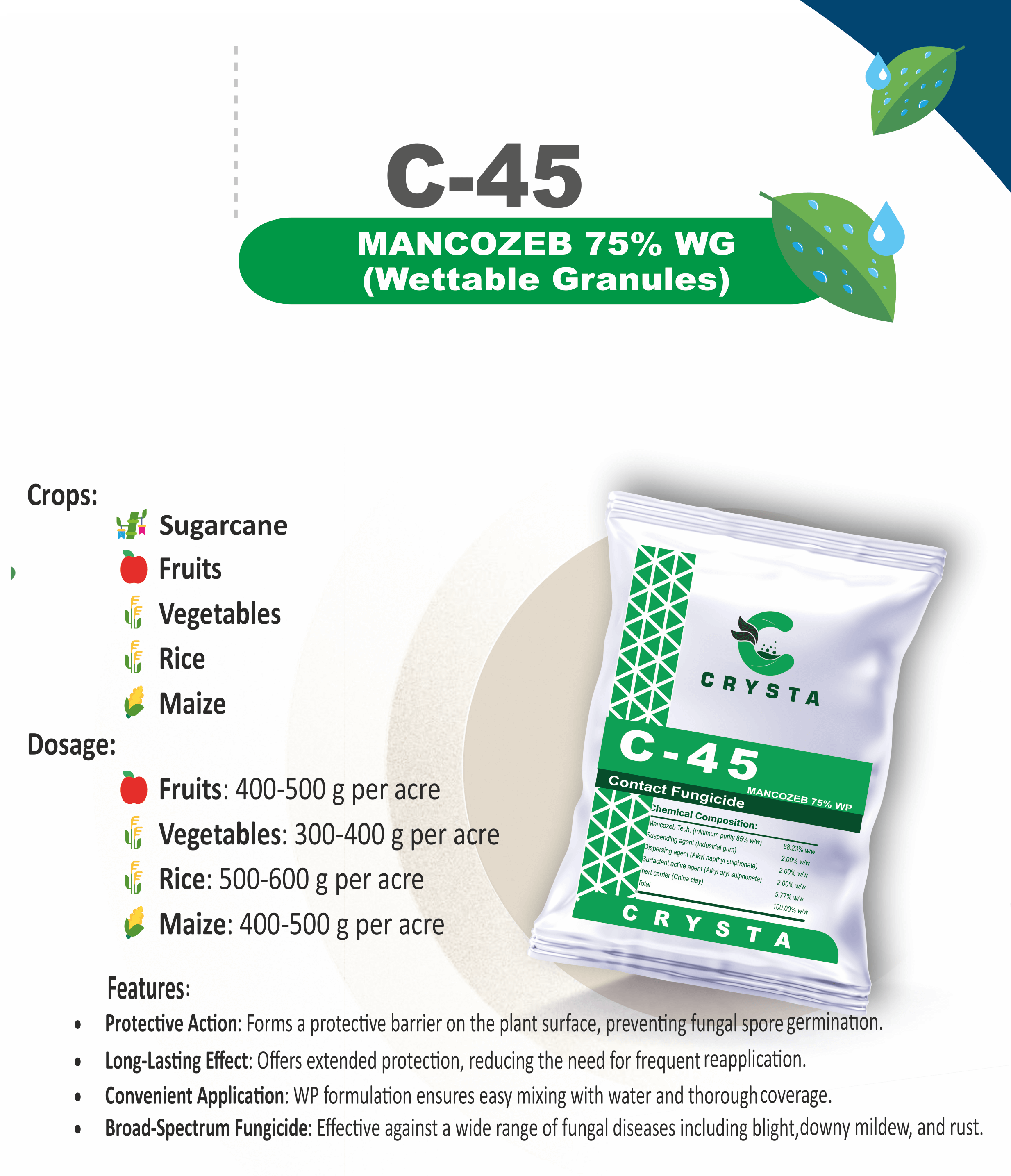 C-45
(MANCOZEB 75% WP)
