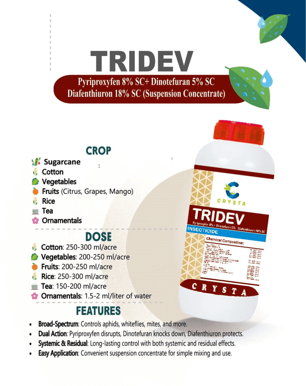 TRIDEV - Crysta Insecticide