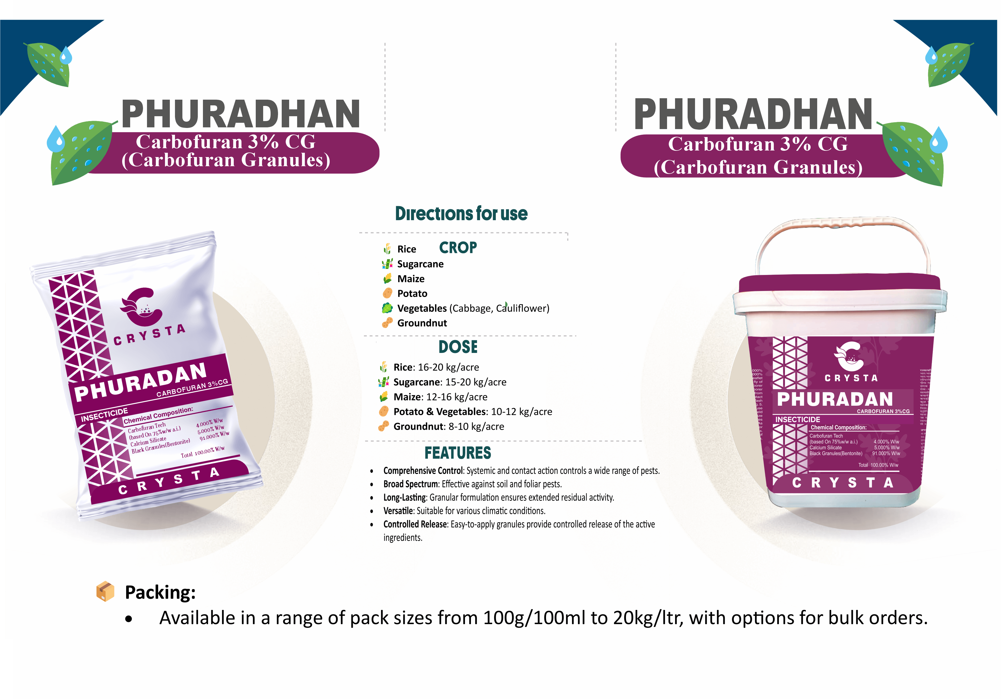     PHURADAN
(CARBOFURAN 3% CG) - Crysta Insecticide